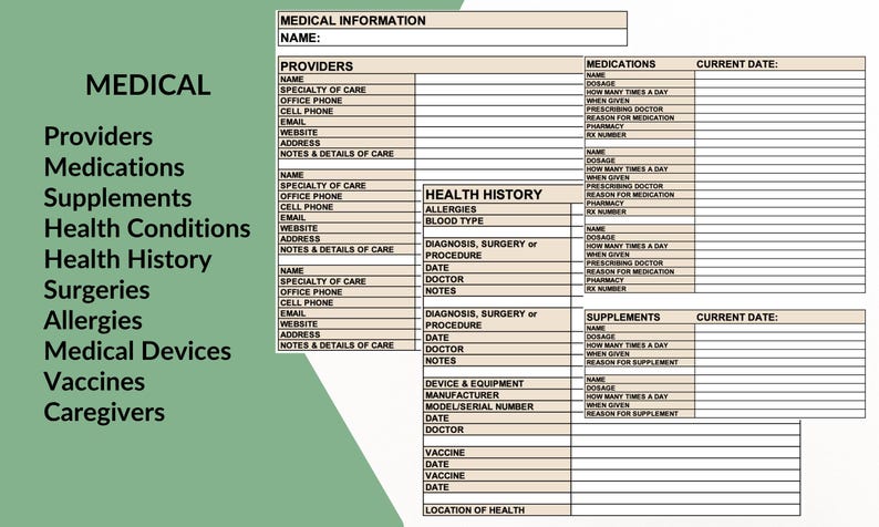 Life Affairs Organizer: Digital Excel Spreadsheet | Financial, Medical, Estate, End of Life & More | PDF Guidebook image 8
