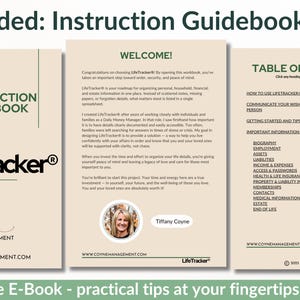 Life Affairs Organizer: Digital Excel Spreadsheet | Financial, Medical, Estate, End of Life & More | PDF Guidebook image 4