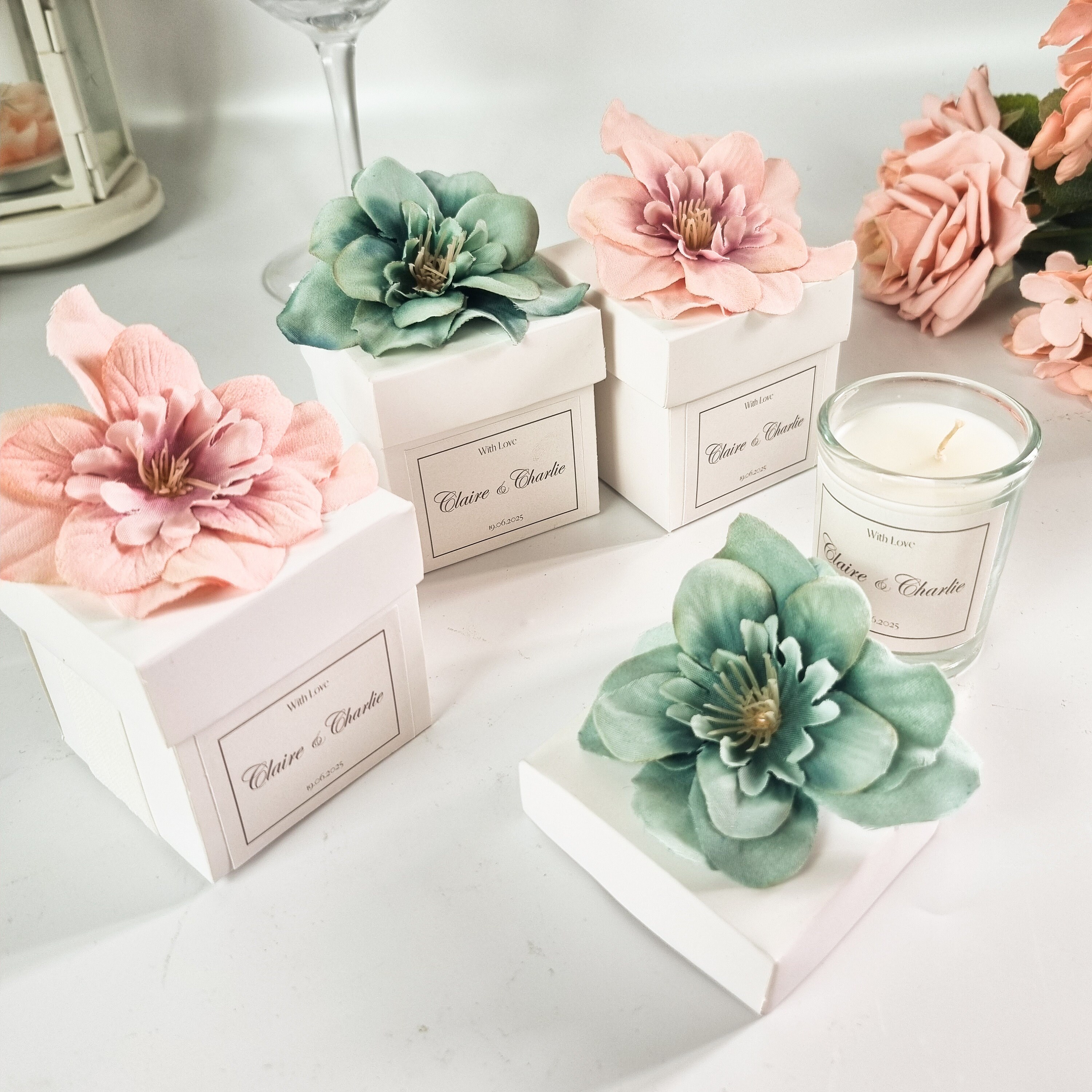 Personalized Elegant Candle Wedding Favor for Guests, Bridal Shower ...