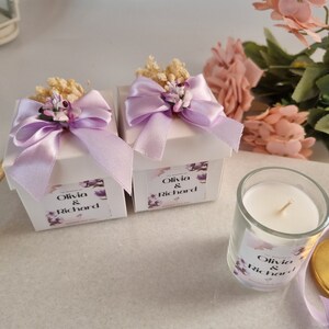 Favor de boda de vela elegante personalizado para invitados, regalo de boda único, vela de boda al por mayor, regalo de boda de lujo