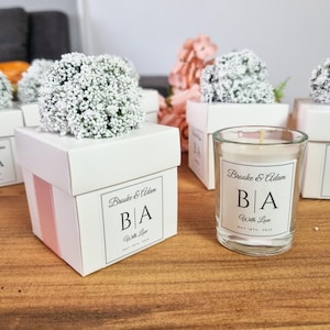 Personalized Elegant Candle Wedding Favor for Guests, Bridal Shower Favor Unique Wedding Gift, Wholesale Wedding Candle, Luxury Wedding Gift