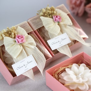 Velas de loto personalizadas para invitados, regalos de baby shower, velas para bodas, regalos de despedida de soltera, velas al por mayor