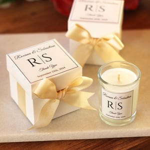 Personalized Wedding Favor Glass Jar Candle For Guests, Wedding Candle Gift, Wedding Favour Box In Bulk , Thank You Candle Favors For Guests