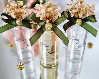 Personalized Empty Glass Cologne Bottle Wedding Favors for Guests, Party Perfume Bottle Favors, Wedding Perfume Favor, Holy Water Bottle