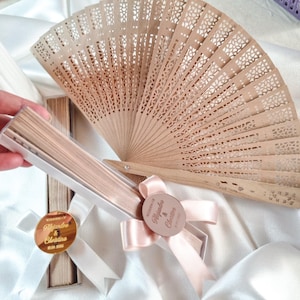 Personalisierter Hochzeitsgeschenk Gefalteter Handfächer, Geschenke für Hochzeit, Rustikales Hochzeitsgeschenk, Hochzeitsgeschenk