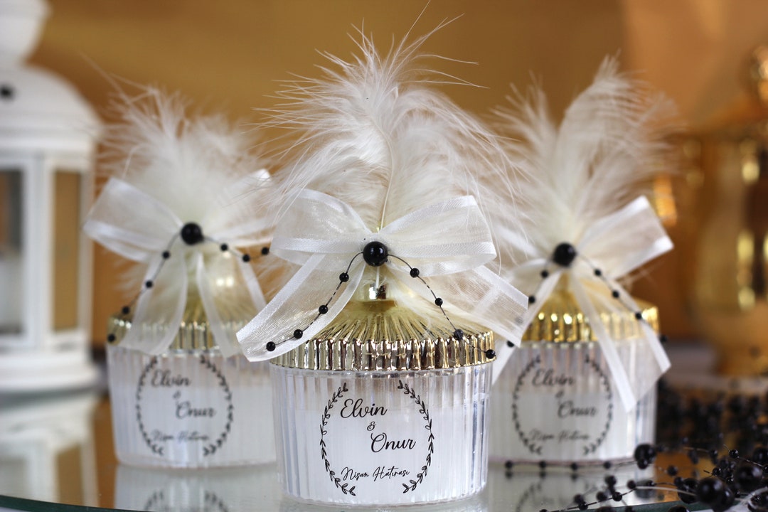 Personalized Elegant Candle Wedding Favor for Guests, Bridal Shower ...