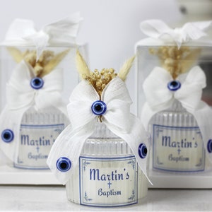 Personalized Elegant Evil Eye Candle Wedding Favor for Guests, Baptism Favors, Baby Shower Favors, Bridal Shower Favor, Luxury Wedding Favor
