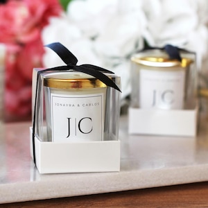 Personalized Wedding Favor Glass Jar Candle for Guests, Engagement Candle Favor, Party Candle Favor, Wedding Candle Gift, Custom Name Candle