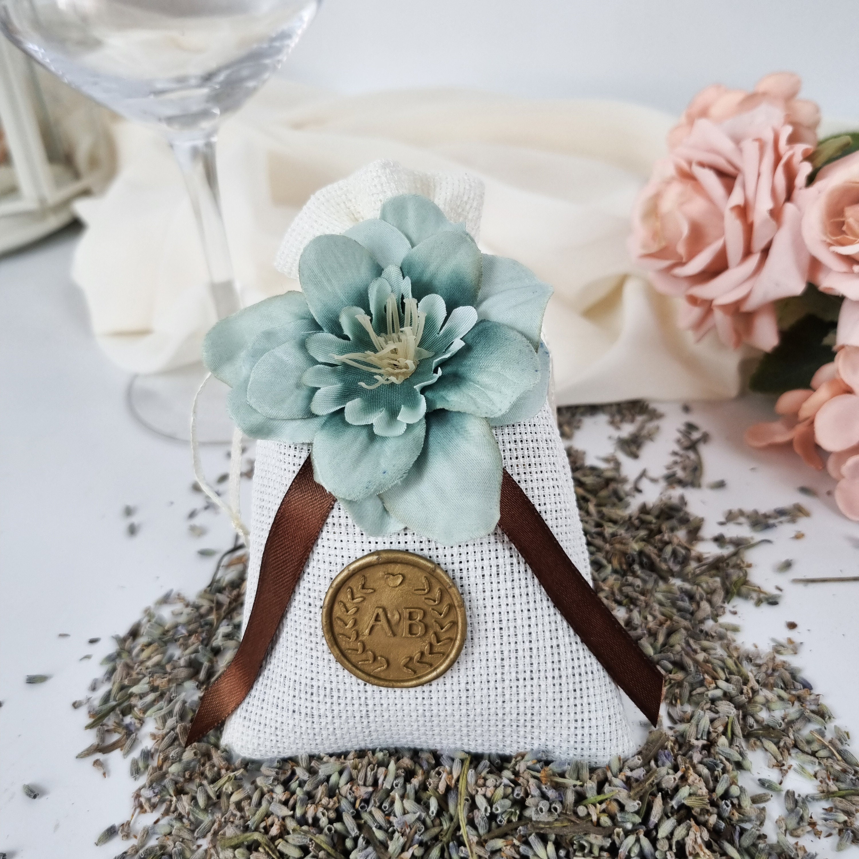 Personalized Wedding Favors Lavender Sachet Pouch, Bridal Shower Favors ...