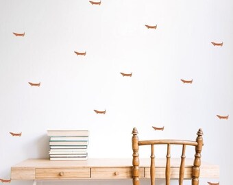 Calcomanía de pared de perros, vivero de calcomanías de pared