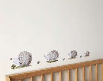 Hedgehogs wall decal for kids bedroom, Nursery wall decal, Kids room wall stickers