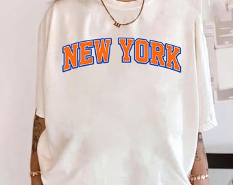New York Basketball Shirt, Sports Apparel Classic Courtside Energy Tee, NYK Fan Gift