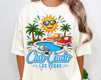 Club Crudo 2026 Shirt, Trendy Retro Graphic Summer Tee