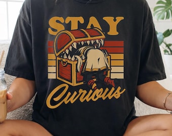 Funny Frieren Elf Anime Treasure Stay Curious Shirt, Unisex Funny Shirt, Treasure Shirt