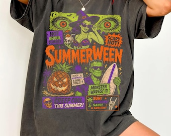 Summerween Shirt, Summer Halloween Tee, Spooky Beach Vacation Shirt