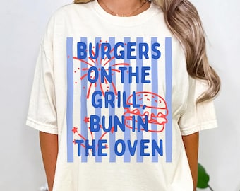 Bun in the Oven Pregnant Shirt, Daisy Burger Grill Tee, Funny Pregnancy T-Shirt