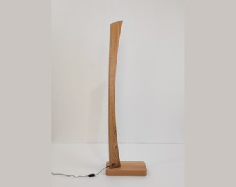 Houten vloerlamp - ARC vloerlamp - Rustiek houtlicht, moderne houten vloerverlichting, houten vloerlamp voor keuken-woonkamer-slaapkamer-kantoor