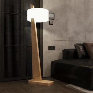 Wood Floor Light - NOVA Floor Light - Rustic Wood Light, Modern Wood Floor Lighting, Wood Floor Lamp for Kitchen-Living Room-Bedroom-Office