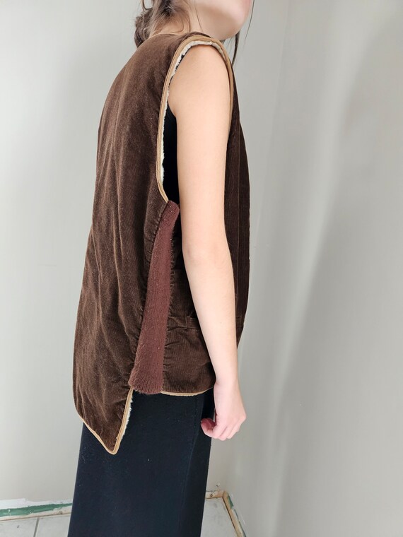 VINTAGE velour cotel?� sherpa veste sans manche / ann?��?� - Gem