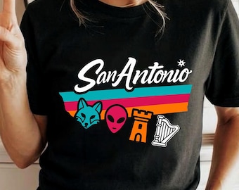 Retro 90s San Antonio Shirt,Fox Alien Castle Harper Shirt,Game Day Shirt,Texas Basketball Tee