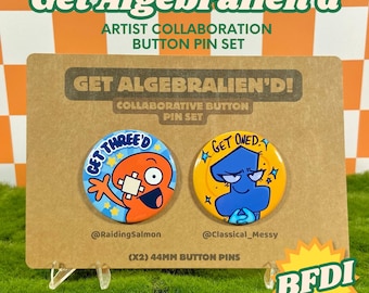 Get Algebralien'd TPOT One and Three 44mm Button Pin Set of 2