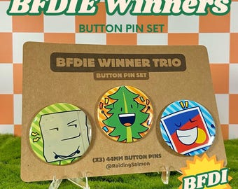 Set di tre spille da 44 mm BFDIE Winners (realizzate a mano!)
