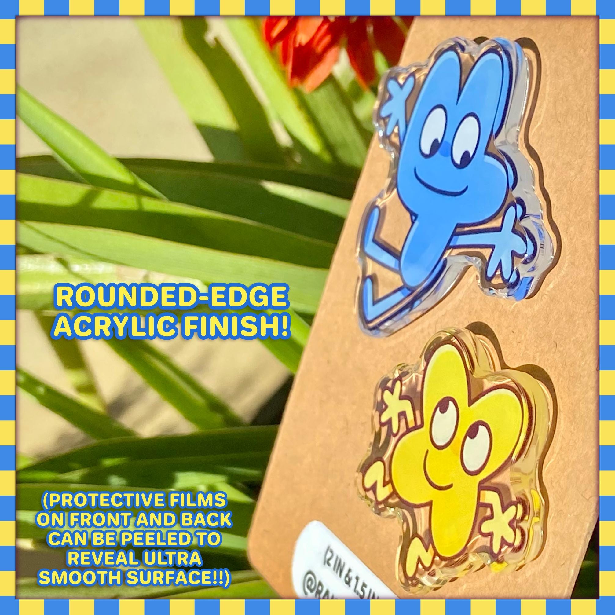 Four & X BFB Acrylic Pin Set of 2 - Etsy