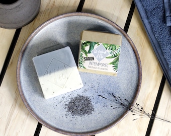 Savon bio intemporel patchouli lavandin, saponifié à froid, aux huiles essentielles
