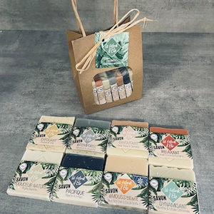 Organic discovery box of 8 soaps, cold saponified soaps