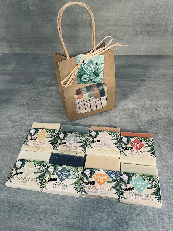 Coffret découverte bio 8 savons, savons saponifiés à froid