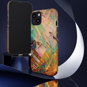 Artistic Funky Phone Case, Colorful Custom Phone Cover for iPhone and Samsung, Stylish Tech Accessory, Gift for Art Lovers, Vibrant Design
