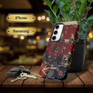 Punk Rock Phone Case, Tough Cases for Music Lovers, Edgy Gifts for Her, Vintage Style Cell Phone Accessories, Alternative Decor Seattle Punk