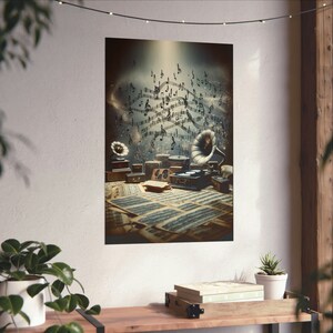 Music Style Matte Wall Art, Musical Notes Wall Decor for Home or Office, Music Lover Art, Gifting for the Home, Poster for every room