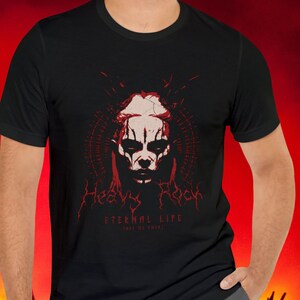 Heavy Metal Demon Shirt, Streetwear Tshirt, Skull T-shirt, Rock Music Tee, Death Metal Shirt, Gift for Him, Gothic Shirt