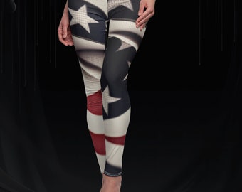 Stars and Stripes Leggings: Patriotic American Flag Yoga Pants