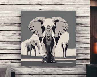 Arte de pared de gigantes agraciados