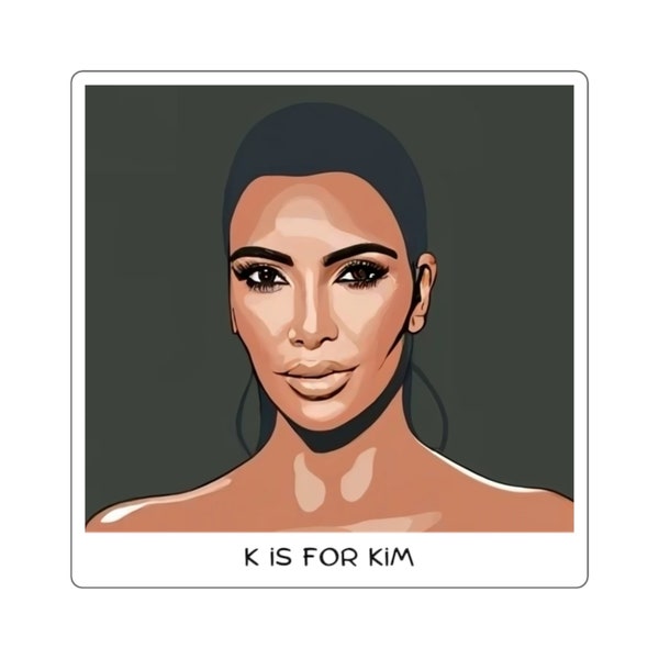 K is for Kim - 2" x 2" Square Sticker