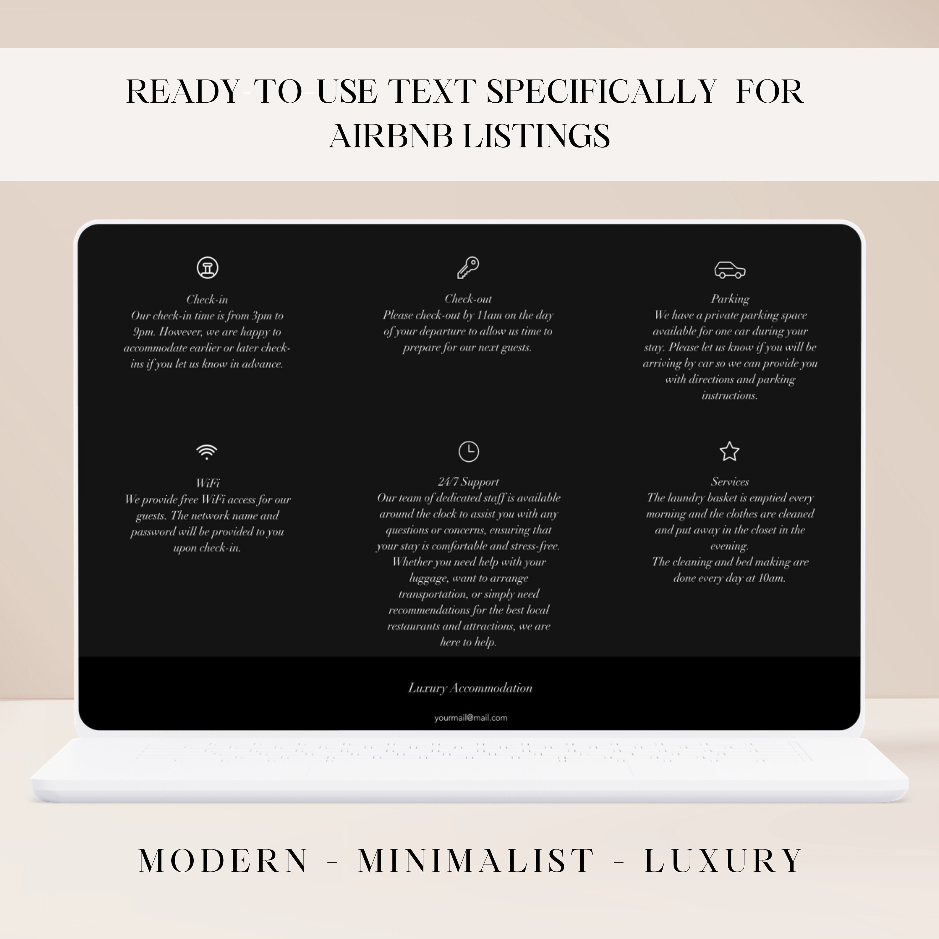 Wix Airbnb Website Template Easy to Use Modern and Minimalist Etsy Wix Airbnb Website Template Easy to Use Modern and Minimalist Etsy