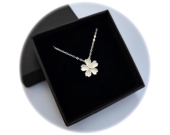 Made in Japan! Silver Japanese Pendant - "Sakura Flower Pendant" and Silver Necklace | Pendant Necklace | Genuine Sterling Silver