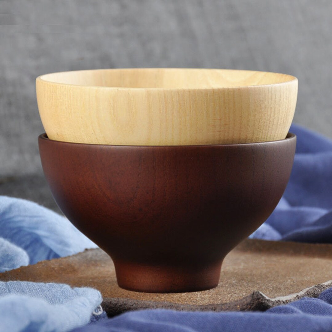 Japanese Jujube Wooden Bowl Wooden Rice Bowl Soup Bowl Etsy