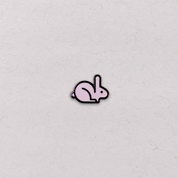Tiny Bunny Enamel Pin | Tiny Rabbit Enamel Pin | Brass Nickel Pin | Hard Enamel Pin | Lapel Pin | Hard Enamel Brooch | Cute Enamel Pin