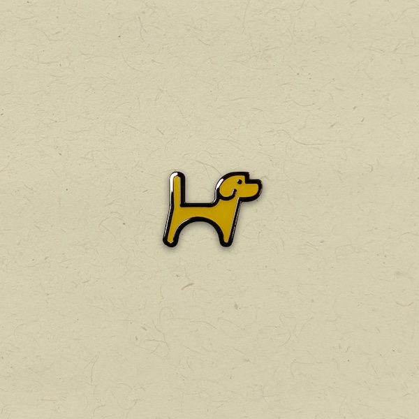 Tiny Dog Enamel Pin | Tiny Puppy Enamel Pin | Brass Nickel Pin | Hard Enamel Pin | Lapel Pin | Hard Enamel Brooch | Cute Enamel Pin