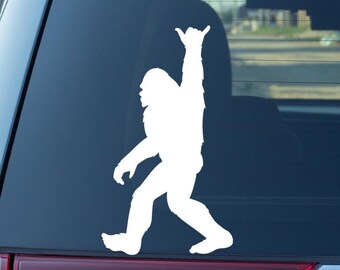Bigfoot Shaka Sign Sticker, Sasquatch, Vinyl Decal For Car Window and Bumper.