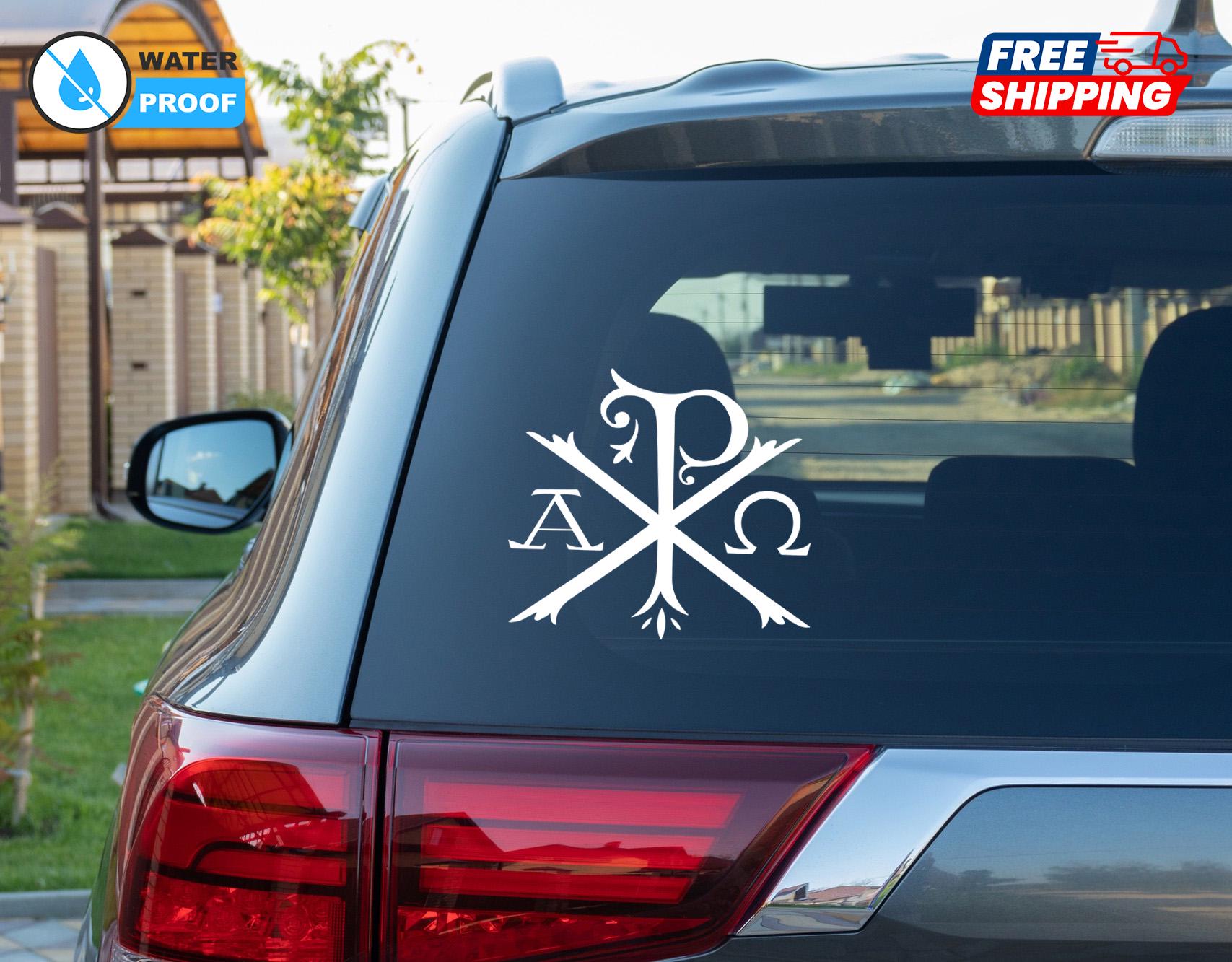 Chi Rho Cross Sticker, Alpha Omega, Christian Art, Orthodox Decor ...