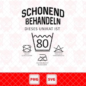 Schonend Behandeln Dieses Unikat Ist 80 Svg、Treat Gently PNG、80 歳の誕生日 T シャツ、80 歳の誕生日パーティーギフト。 Cricut のベクター カット ファイル。