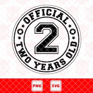 Offizielle zwei Jahre alt svg, 2. Geburtstag Tshirt svg, zweite Geburtstagsparty, Geburtstagskind, Geburtstagskind. Vektor Datei für Cricut geschnitten.