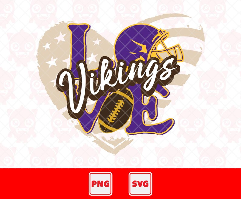 Love Vikings Svg, Vikings Football Png, Vikings Shirt Design, Sports
