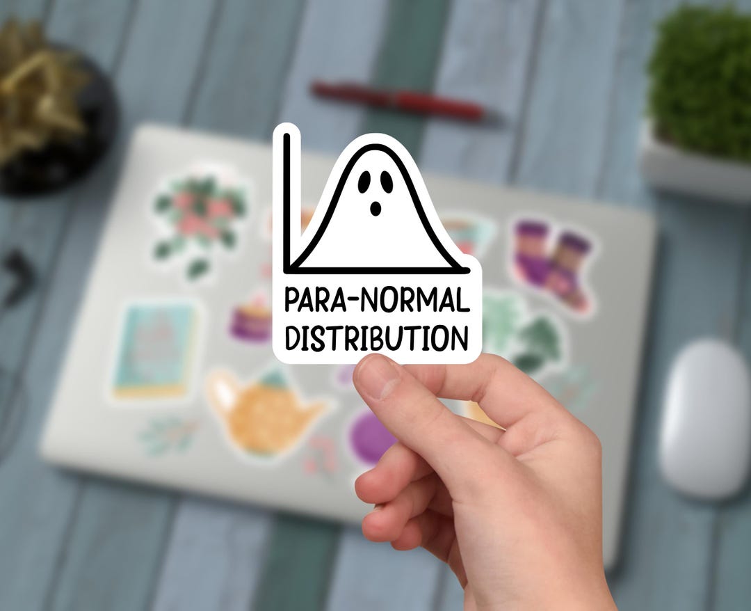 Order Distribution Sticker Paranormal Distribution Sticker, Cute Ghost Sticker, Gift for Math ...