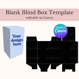 Blind Box Blank Template | DIY in Canva | Personalize your own Blind Box Template | Gift for Him | Gift for Her