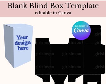 Blind Box Blank Template | DIY in Canva | Personalize your own Blind Box Template | Gift for Him | Gift for Her